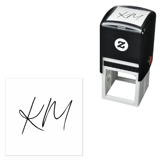 Custom Loyalty Card Business Initials Monogram セルフインキングスタンプ (インサイチュ)
