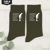 Custom Lucky Golf Socks, Birthday Christmas Fun ソックス