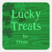 Custom Lucky Treats St. Patrick’s Day Square Stick スクエアシール (正面)