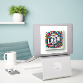 Custom Luggage Logo, Vinyl Suitcase Waterproof 10 シール (デスク上のノートパソコン)