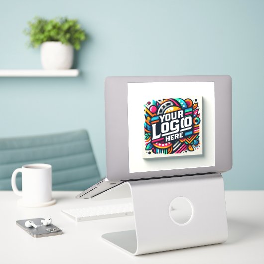 Custom Luggage Logo, Vinyl Suitcase Waterproof 10 シール (デスク上のノートパソコン)