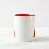 Custom Lunar Fortune Bag Capybara Red Two-Tone Mug ツートーンマグカップ (中央)
