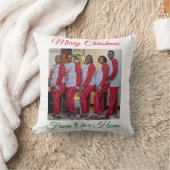 Custom  Made Merry Christmas Holiday Photo Gift クッション (ブランケット)
