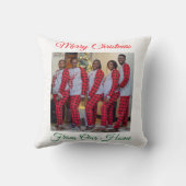 Custom  Made Merry Christmas Holiday Photo Gift クッション (裏面)