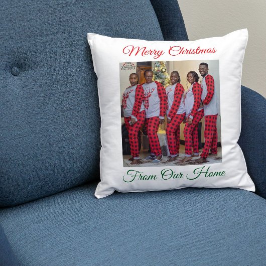 Custom  Made Merry Christmas Holiday Photo Gift クッション