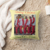 Custom  Made Merry Christmas Holiday Photo Gift クッション (ブランケット)