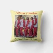 Custom  Made Merry Christmas Holiday Photo Gift クッション (裏面)