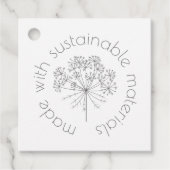 Custom “Made with Sustainable Materials” Eco Tag フェイバータグ (正面)
