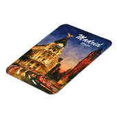 Custom Madrid Spain Night Watercolor Cityscape マグネット (左側)