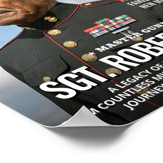 Custom Magazine Cover Gift Dad Marine Retirement ポスター (角)