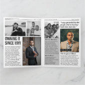 Custom Magazine Greeting Card, Fun Modern Birthday カード (内部)