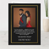 Custom Magazine Greeting Card, Modern Valentines カード (裏面)