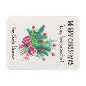Custom Magnet Favorite Teacher Merry Christmas マグネット (横)