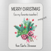 Custom Magnet Favorite Teacher Merry Christmas マグネット