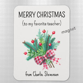 Custom Magnet Favorite Teacher Merry Christmas マグネット