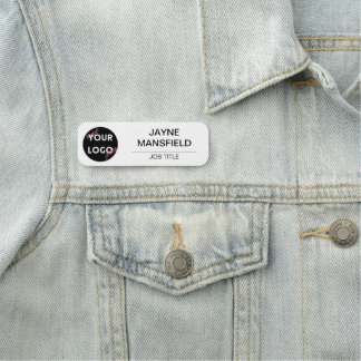 Custom Magnetic Name Tag with Logo – Pin or Magnet 名札