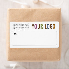 Custom Mailing Shipping Labels with Company Logo ラベル