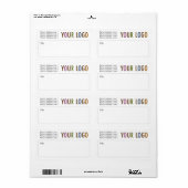 Custom Mailing Shipping Labels with Company Logo ラベル (フルシート)