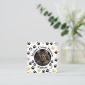 Custom Maine Coon Cattery Square Business Card  コーリングカード (スタンド正面)