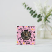 Custom Maine Coon Cattery Square Business Card  コーリングカード (スタンド正面)