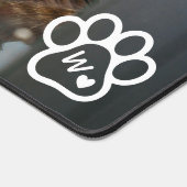 Custom Make Your Own Pet Photo Potrait Monogram デスクマット (コーナー)