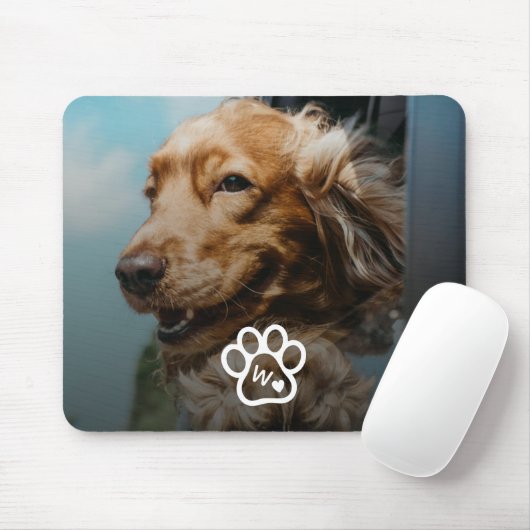 Custom Make Your Own Pet Photo Potrait Monogram マウスパッド (マウス)