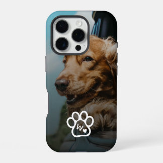 Custom Make Your Own Pet Photo Potrait Monogram iPhone 16 Proケース