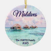 Custom Maldives Family Vacation セラミックオーナメント (正面)