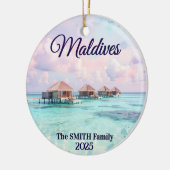 Custom Maldives Family Vacation セラミックオーナメント (左)