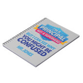 Custom Male Principal funny Superhero  ノートブック (左側)