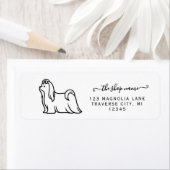 Custom Maltese dog return address labels ラベル (インサイチュ)