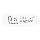 Custom Maltese dog return address labels ラベル (正面)