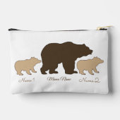 Custom Mama Bear With 2 Kid Names Mothers Day Gift アクセサリーポーチ (裏面)