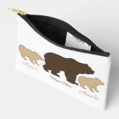 Custom Mama Bear With 2 Kid Names Mothers Day Gift アクセサリーポーチ (見開き)