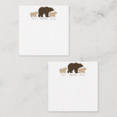 Custom Mama Bear With 2 Kid Names Mothers Day Gift ノートカード (正面/裏面)