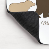 Custom Mama Bear With 2 Kid Names Mothers Day Gift マウスパッド (コーナー)