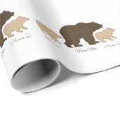 Custom Mama Bear With 2 Kid Names Mothers Day Gift ラッピングペーパー (ロールコーナー)