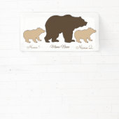 Custom Mama Bear With 2 Kid Names Mothers Day Gift 横断幕 (インサイチュ)