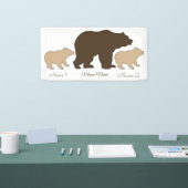Custom Mama Bear With 2 Kid Names Mothers Day Gift 横断幕 (トレードショー)