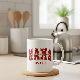 Custom Mama Est. Year Personalized Mom Established コーヒーマグカップ