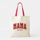 Custom Mama Est. Year Personalized Mom Established トートバッグ (裏面)