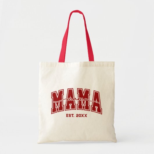 Custom Mama Est. Year Personalized Mom Established トートバッグ (正面)