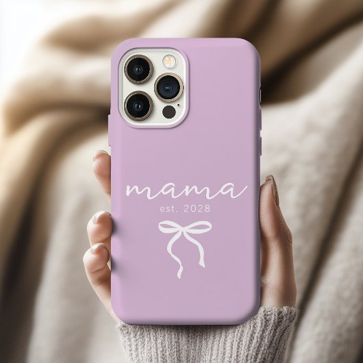 Custom Mama Lilac Phone Case Gift for New Moms Case-Mate iPhoneケース