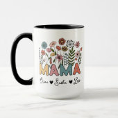 Custom Mama Mug Featuring Her Kids' Names マグカップ (左)