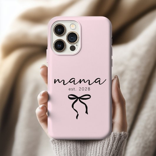 Custom Mama Pink Phone Cover Gift for New Moms Case-Mate iPhoneケース