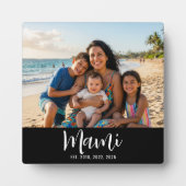 Custom Mami Established Modern Script Photo フォトプラーク (正面)