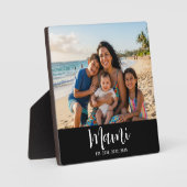 Custom Mami Established Modern Script Photo フォトプラーク (正面)