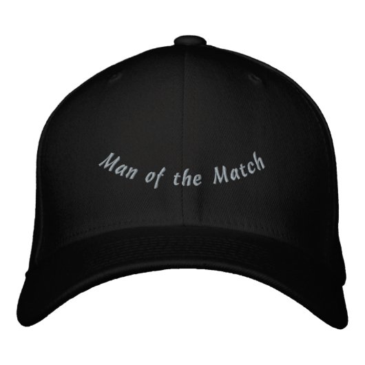 Custom Man of the Match-Hat Champion Player  刺繍入りキャップ (正面)