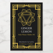 Custom Manipura Solar Plexus Chakra Essential Oil  ワインラベル (シングルラベル)