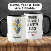 Custom March Birth Flower - Personalized Name マグカップ